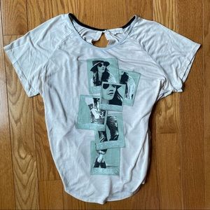 Altar’d State Cream Slit Back Tee